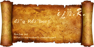 Ág Róbert névjegykártya