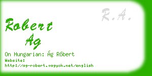 robert ag business card