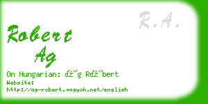 robert ag business card